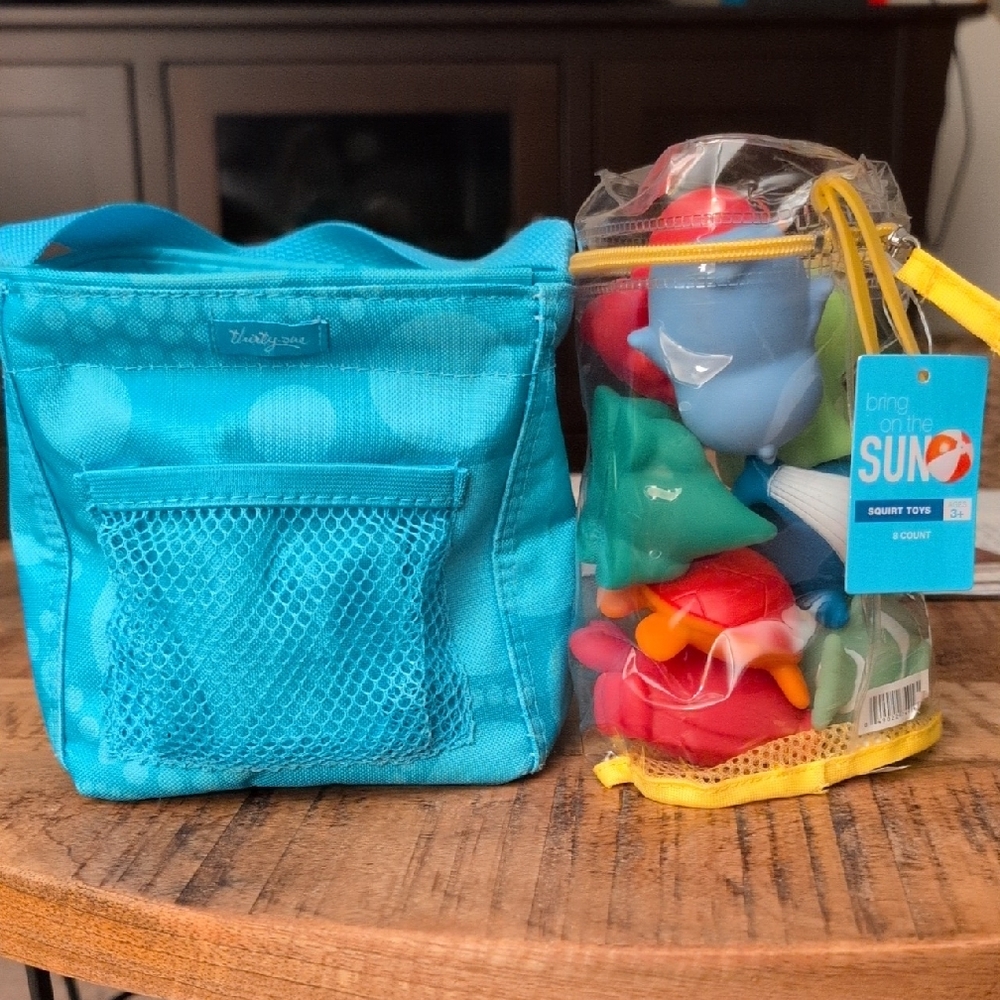 Blue Wet Bag with Bath Toys